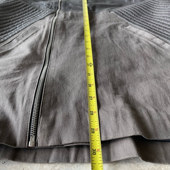 Skingraft New With Tag Rare Leather and Cotton Grey Vest - Picture 8 of 9